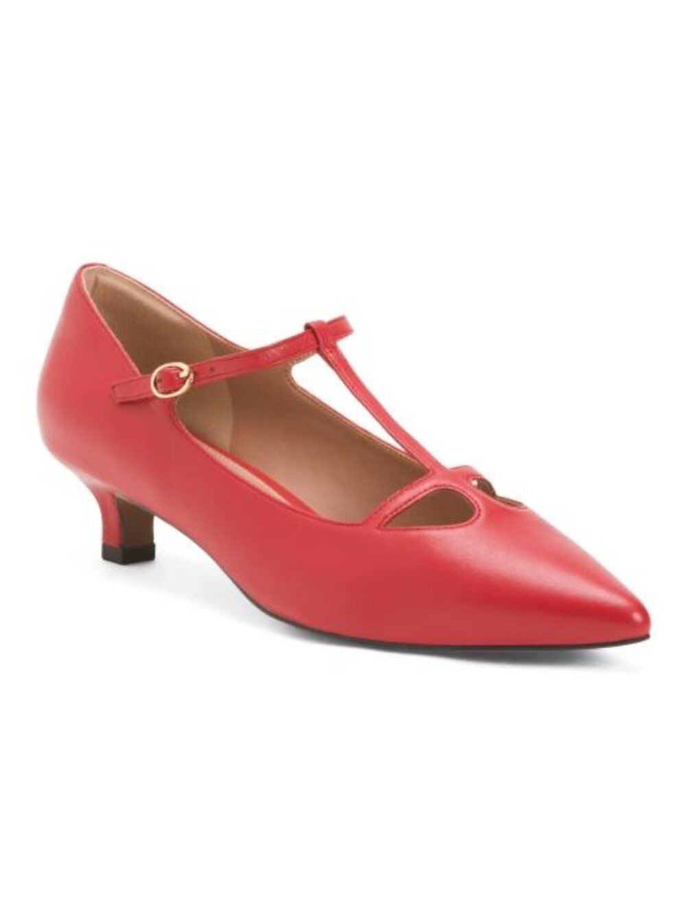 LINEA PAOLO Leather Celia T-strap Pumps